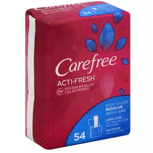 Protectores diarios CAREFREE acti-fresh sin perfume 54 und