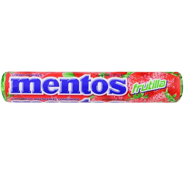 REMATE-Caramelos masticables MENTOS sabor a frutilla (fresa) 29,5g
