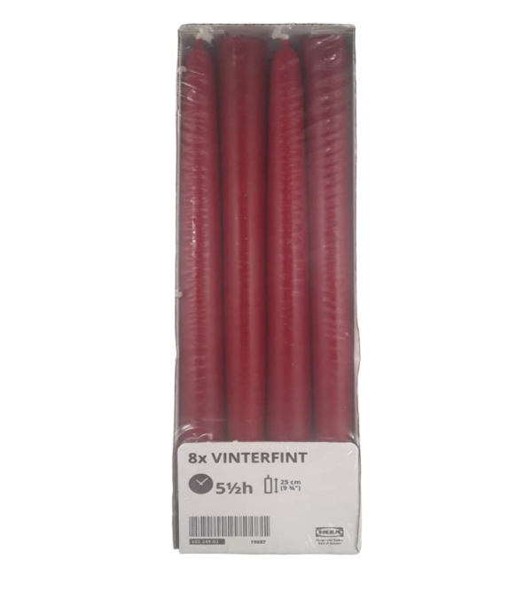 Velas rojas IKEA 25cm 8und. - Imagen 2