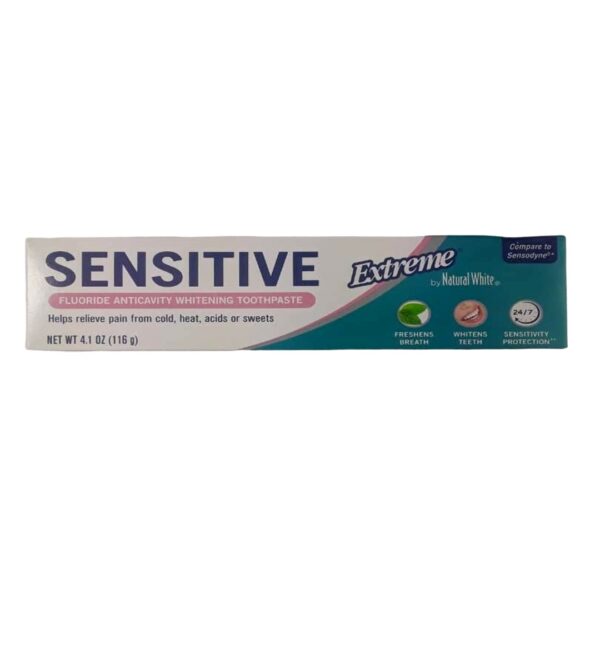 Pasta dental blanqueadora SENSITIVE extreme 116g.