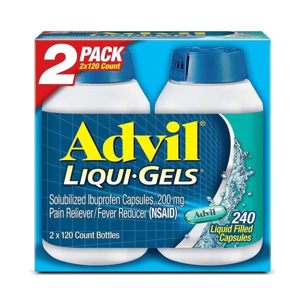 Ibuprofeno ADVIL capsulas liquidas 200mg 2pack (120unid c/u)