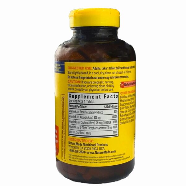 Super C vitamina C mas D3 y Zing NATURE MADE 200 tabletas. - Imagen 2