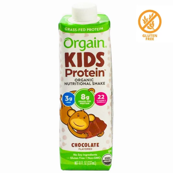 Batido de proteínas nutricionales ORGAIN para niños, chocolate, 237ml