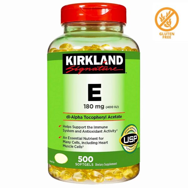 Vitamina E KIRKLAND 180mg. 500 capsulas blandas