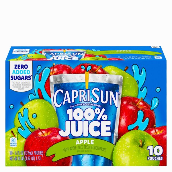 Remate-Jugo 100 % CAPRISUN sabor a manzana 10und 177ml. c/u