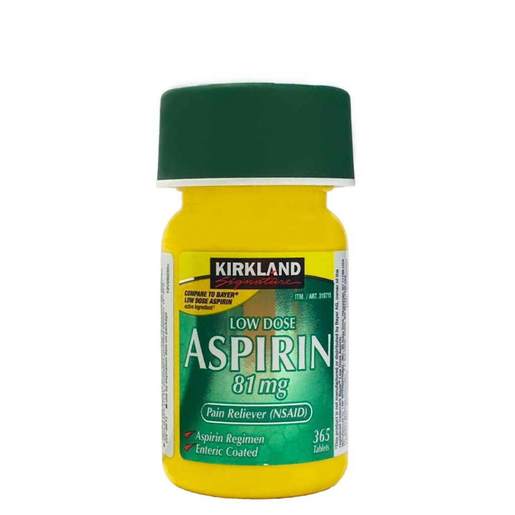 Aspirina de dosis baja KIRKLAND 365 tab. 81mg.