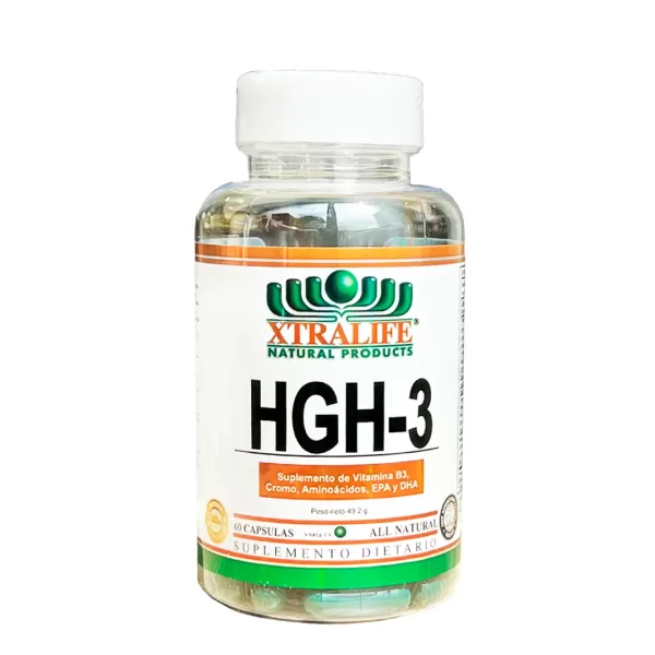 Suplemento alimenticio HGH-3 XTRALIFE 60 capsulas