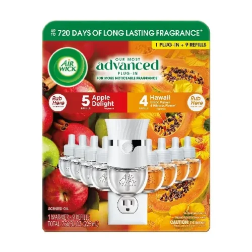 Ambientador de enchufe AIR WICK delicia de manzana y papaya hawái 1 plug y 9 refills