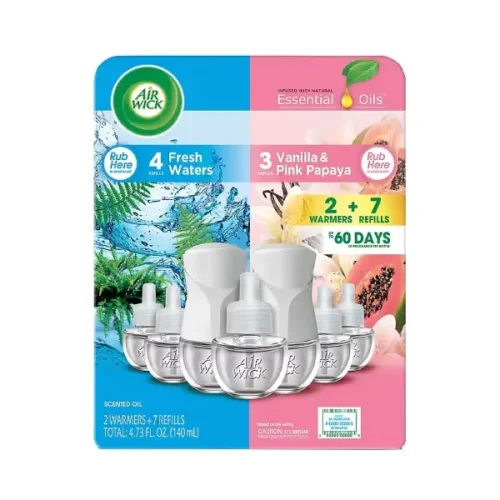 Ambientador de enchufe AIR WICK Fresh Linen and Vanilla 2 plug y 7 refills