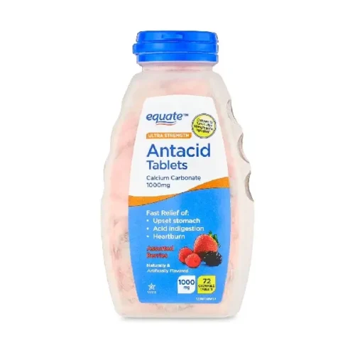 Antiácido EQUATE assorted berries 1000mg 72 tabletas masticables